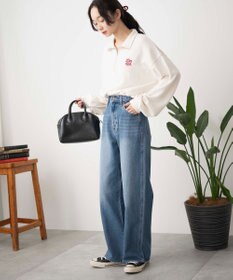 WEGO 【新色追加】ドロストデザインハーフZIPスウェット