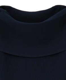 earth music&ecology リボンギャザーオフショルニットプルオーバー