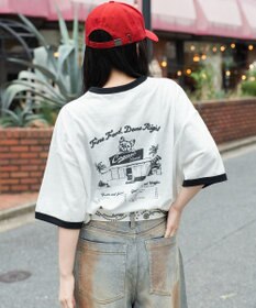 WEGO 【ユニセックス着用ITEM】ワンポイント刺繍リンガーT（SS）