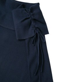 earth music&ecology リボンギャザーオフショルニットプルオーバー