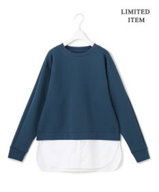 ICB L 【WEB限定・洗える】 ヘヴィダンボール シャツコンビプルオーバー