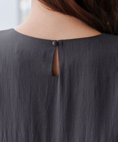 Tiaclasse 【小倉優子さん着用・洗える・XSサイズ】麻調ピンタックロングワンピース