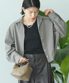 AMERICAN HOLIC クロップド丈バックタックシャツ