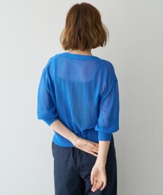 YECCA VECCA シアーニットVネックカーディガン