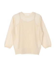 Green Parks ＳＥＴ２点　ラメすかしニット＋キャミソール