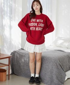 WEGO グラフィックBIGニットプルオーバー