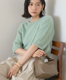 AMERICAN HOLIC フェザー半袖ニットプルオーバー