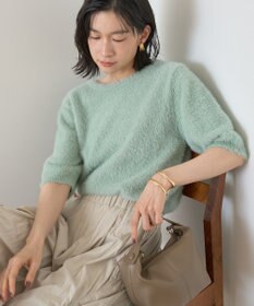 AMERICAN HOLIC フェザー半袖ニットプルオーバー