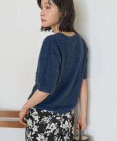 AMERICAN HOLIC フェザー半袖ニットプルオーバー