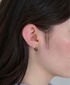 Phoebe 〈痛くないシリーズ/アレルギー対応〉シャイニーダブルフープライトフィットイヤリング　シルバー