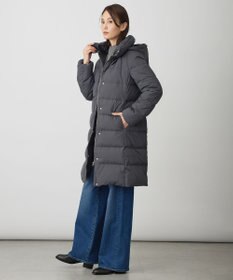 J.PRESS LADIES 【洗える・2way】タフタダウン ロング丈 コート