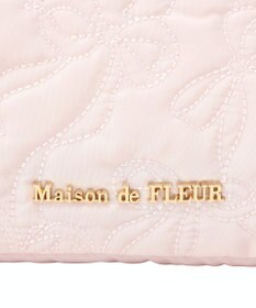 Maison de FLEUR リボン柄キルティングPCケース