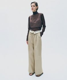 uncrave トリコットシフォン タートルトップス