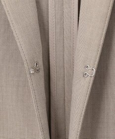 J.PRESS LADIES 【洗える・撥水・防汚】コットンFITTYシャーク ノーカラー ジャケット