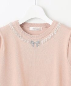 Feroux ビジューネックレスニット