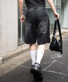 WEGO 【新色追加】ヴィンテージウォッシュデニムハーフパンツ