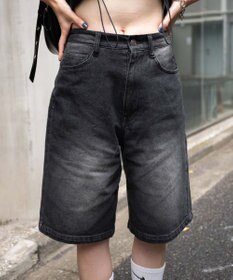 WEGO 【新色追加】ヴィンテージウォッシュデニムハーフパンツ