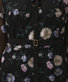 GRACE CONTINENTAL マルチ刺繍フレアワンピース