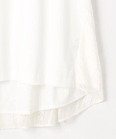 自由区 【WEB限定・洗える・XSサイズあり】レースコンビ カットソー