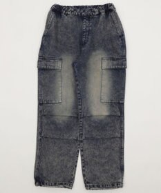 WEGO 【KIDS/150cm/160cm/ウエストゴム】デニムイージーカーゴパンツ（JUNIOR）