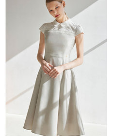 TOCCA 【sweet掲載】【洗える・消臭】LACE A LA CARTE ドレス グレー系