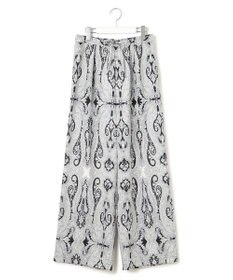 23区 【洗える】Rattiドローイングペイズリープリント ワイド パンツ