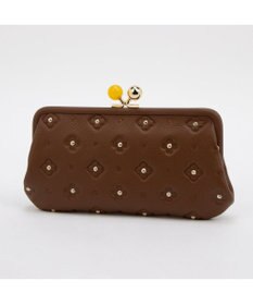 UNBILLION ペルケ perche / ワンステップで中身が見渡せる使いやすい長財布 サクラ・スタッズ・アクリル玉がま口長財布