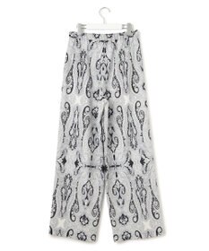 23区 【洗える】Rattiドローイングペイズリープリント ワイド パンツ