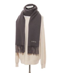 MOONBAT 【WEB限定】FURLA ウール100％ 大判プレーンストールマフラー/幅60cm