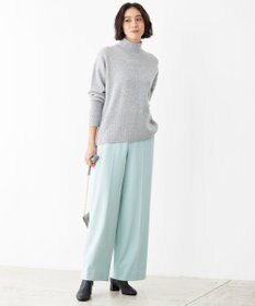 自由区 【撥水加工・洗える】TRギャバ裏起毛ワイド パンツ