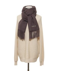 MOONBAT 【WEB限定】FURLA ウール100％ 大判プレーンストールマフラー/幅60cm