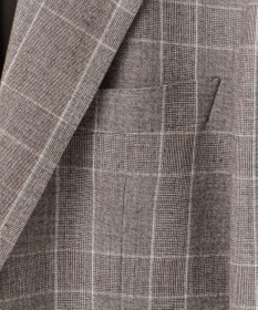 GOTAIRIKU 【CANONICO/カノニコ】サキソニーウールコットンブレンド ジャケット_ブラウンチェック