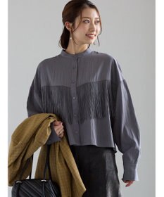 Te chichi フリンジショートシャツ《2025Autumn catalog vol.2 item》