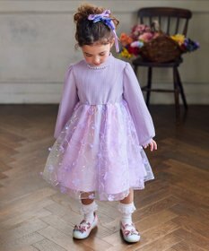 ANY KIDS フラワーチュール ドッキングワンピース