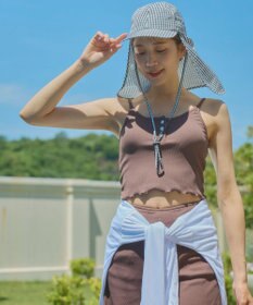 OP／FILA 【Ocean Pacific】ラッシュガード付き水着4点セット キャミデザイン