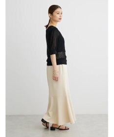 Green Parks すかし柄コンパクトシアーカーディガン