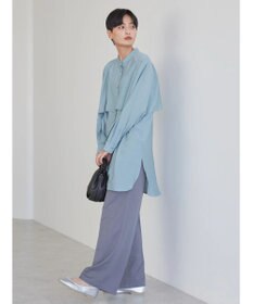 AMERICAN HOLIC バンドカラーフリルシャツチュニック