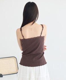 earth music&ecology カップ付レースキャミソール