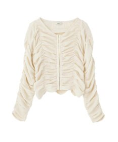 earth music&ecology フロントホックシャーリングトップス