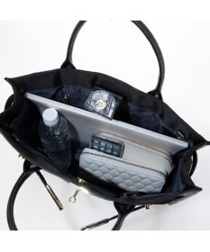 UNBILLION 【テレビ ドラマ着用アイテム】ペルケ perche / ナイロンキルト×クロコ型押し牛革A42wayトートバッグ