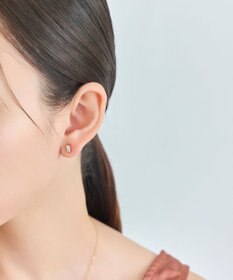 Phoebe シャインフレームレクタングルピアス　クリア（片耳）