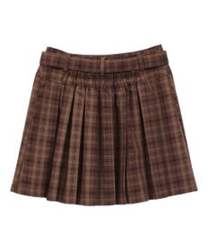 earth music&ecology ベルト付きプリーツミニスカート