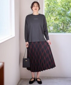 ANY 【洗濯機可/ウエストゴム】チェックプリーツスカート