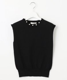 Feroux 【接触冷感】パール付きノースリーブ ニット