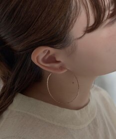 Phoebe ツイストラインフープイヤリング　ローズゴールド