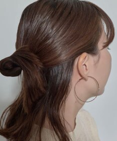 Phoebe ツイストラインフープイヤリング　ローズゴールド