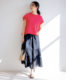 組曲 L 【洗える・型崩れしにくい】CHAI ニットTシャツ