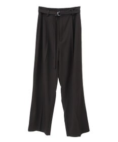 YECCA VECCA ベルト付きタックストレートパンツ