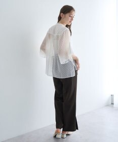 YECCA VECCA ベルト付きタックストレートパンツ