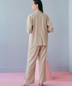 YECCA VECCA ベルト付きタックストレートパンツ